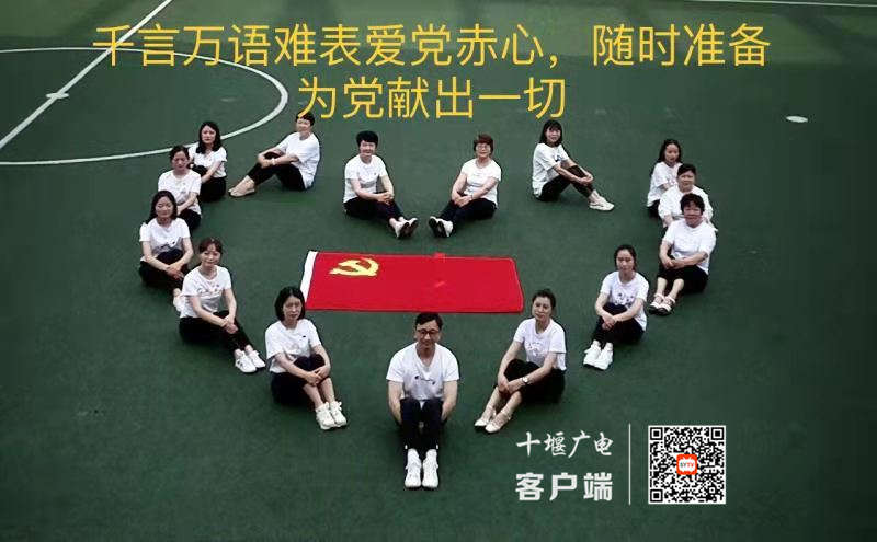 十堰市东风48小学:我与党旗合个影