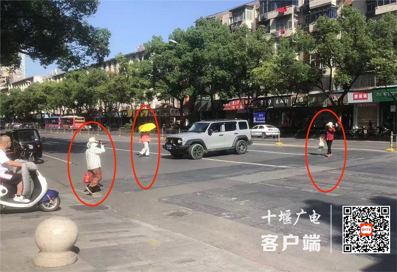 03公园路存在横穿马路的不文明行为
