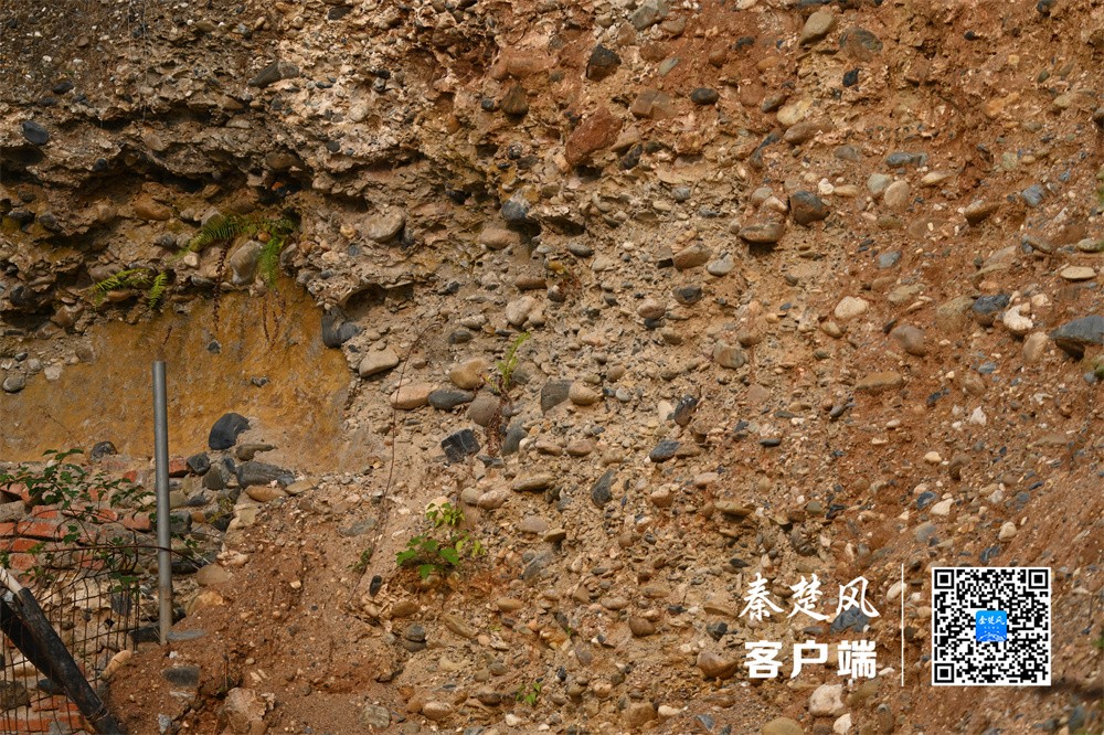 青龙山古汉江阶地卵石层物源复杂、磨圆良好（海拔约325米的红寨子） (1)