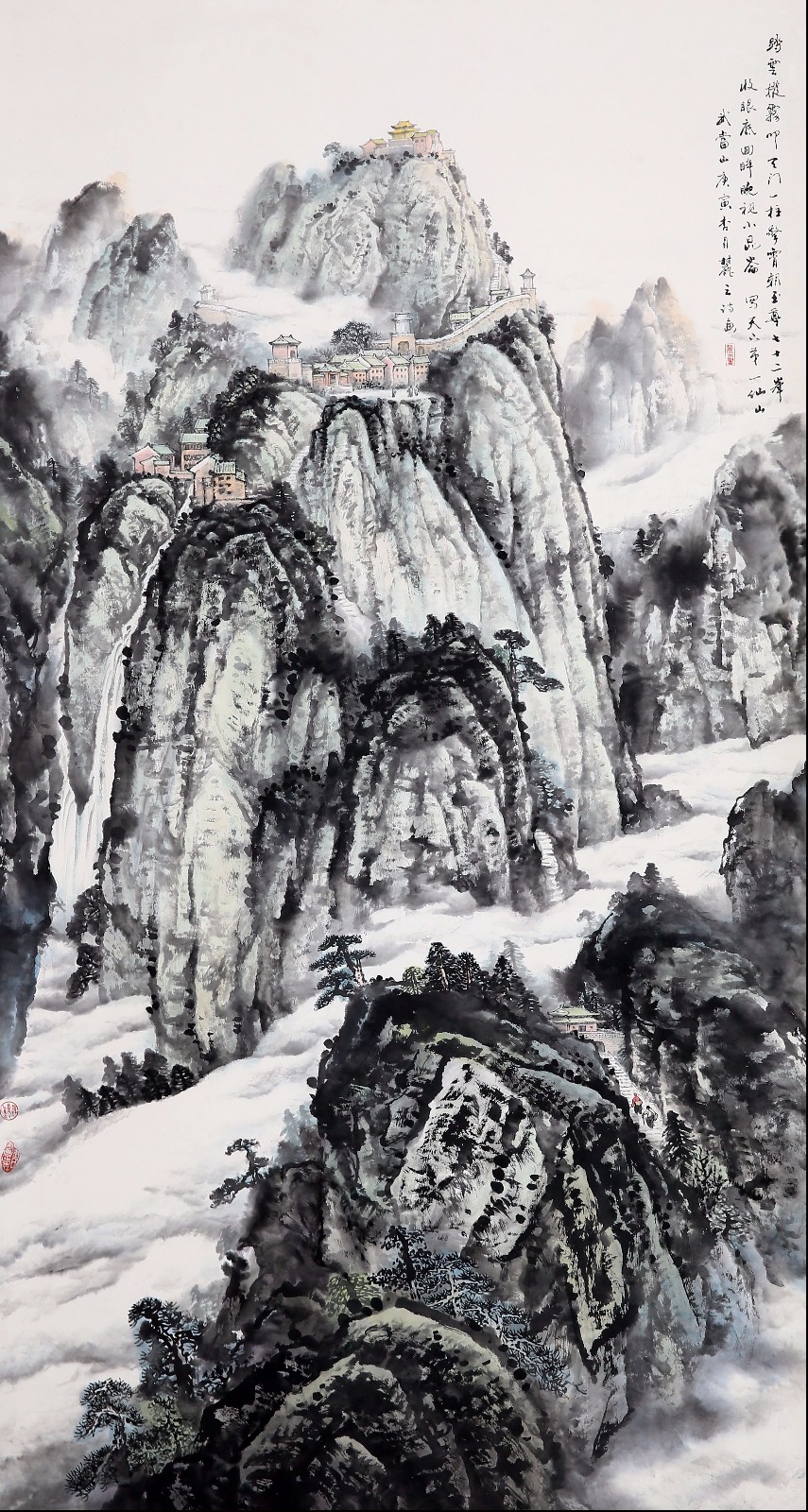 丹青写春秋壮志绘太岳莫麓云艺术人生与创作风格评述