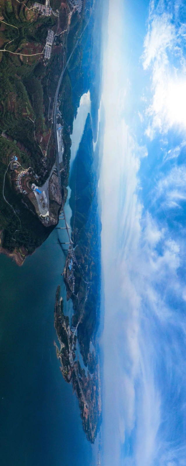 郧阳境内汉江全域全景图!