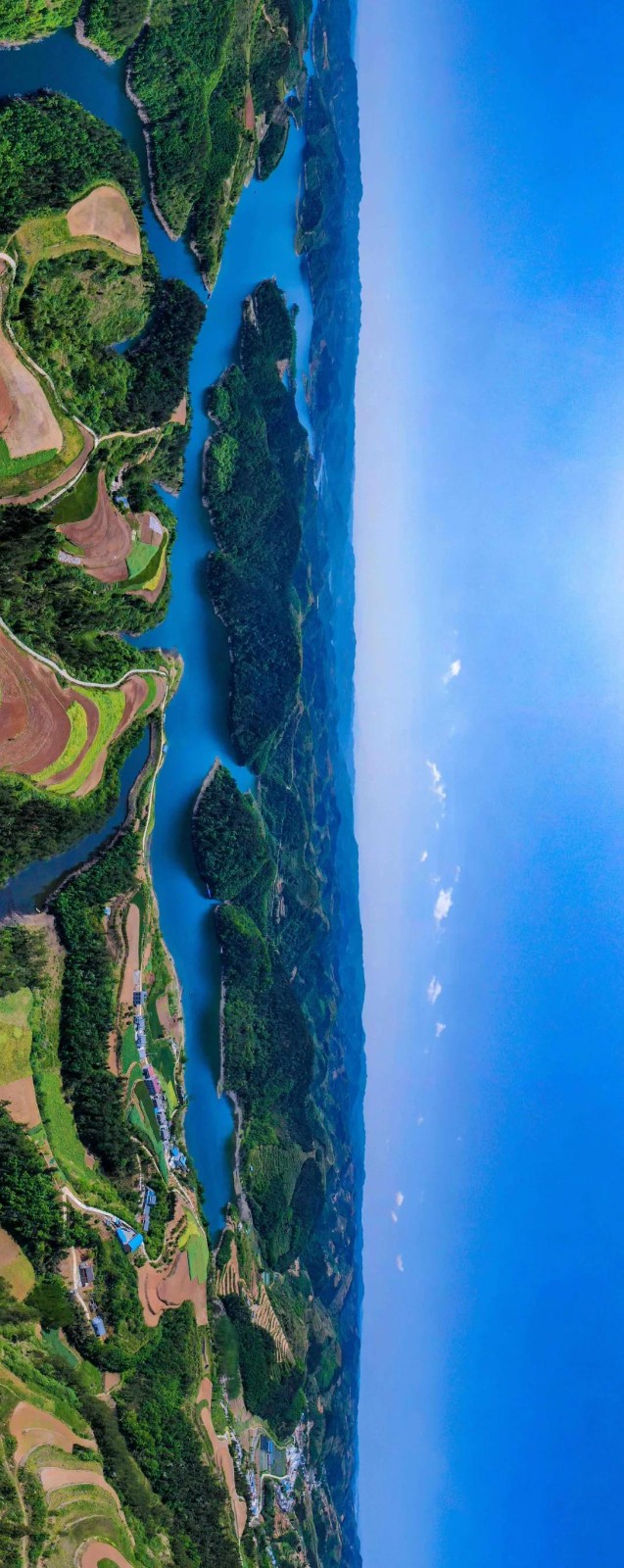 郧阳境内汉江全域全景图!